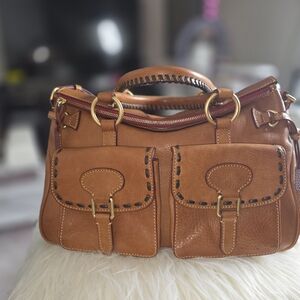 Dooney & Bourke Tan Leather Satchel